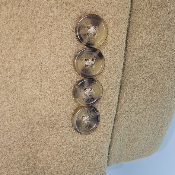 Michael Kors Wool Cashmere Coat 42L | Camel | Burgundy Lining | Used - Picture 9 of 16